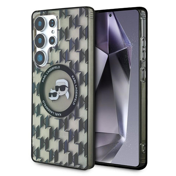 Калъф за Samsung Galaxy S25 Ultra - Karl Lagerfeld IML Monogram MagSafe (KLHMS25LHMCKKMHK) - Karl&Choupette Head
