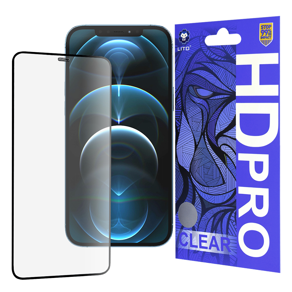 Калъф за iPhone 12 Pro Max - Lito HD Pro Прозрачен - Черен
