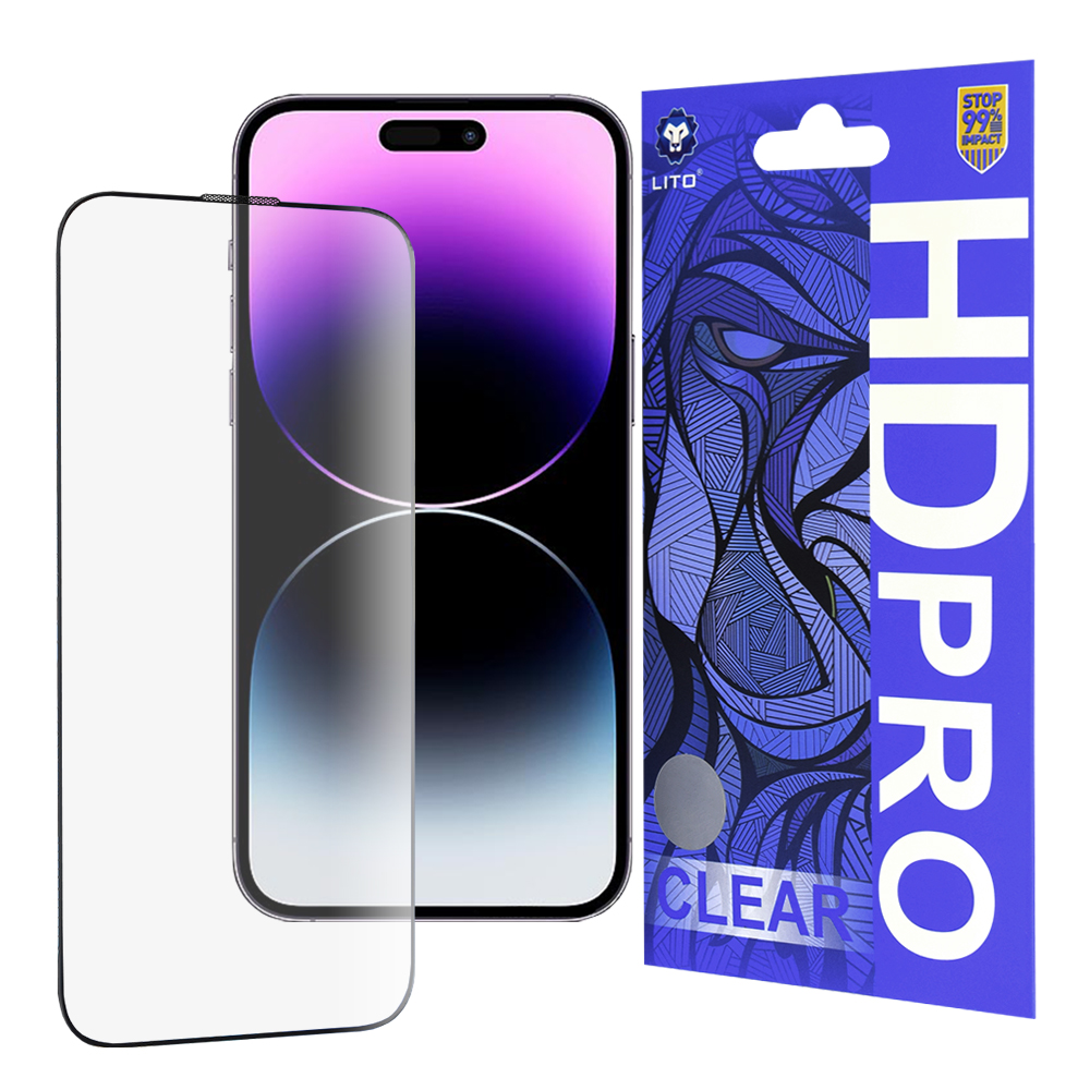 Калъф за iPhone 14 Pro Max - Lito HD Pro Прозрачен - Черен