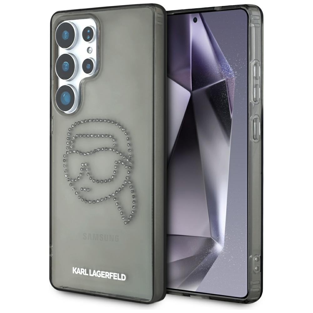 Калъф за Samsung Galaxy S25 Ultra - Karl Lagerfeld IML Rhinestones (KLHCHCS25LHKKHDCELK) - Karl Head