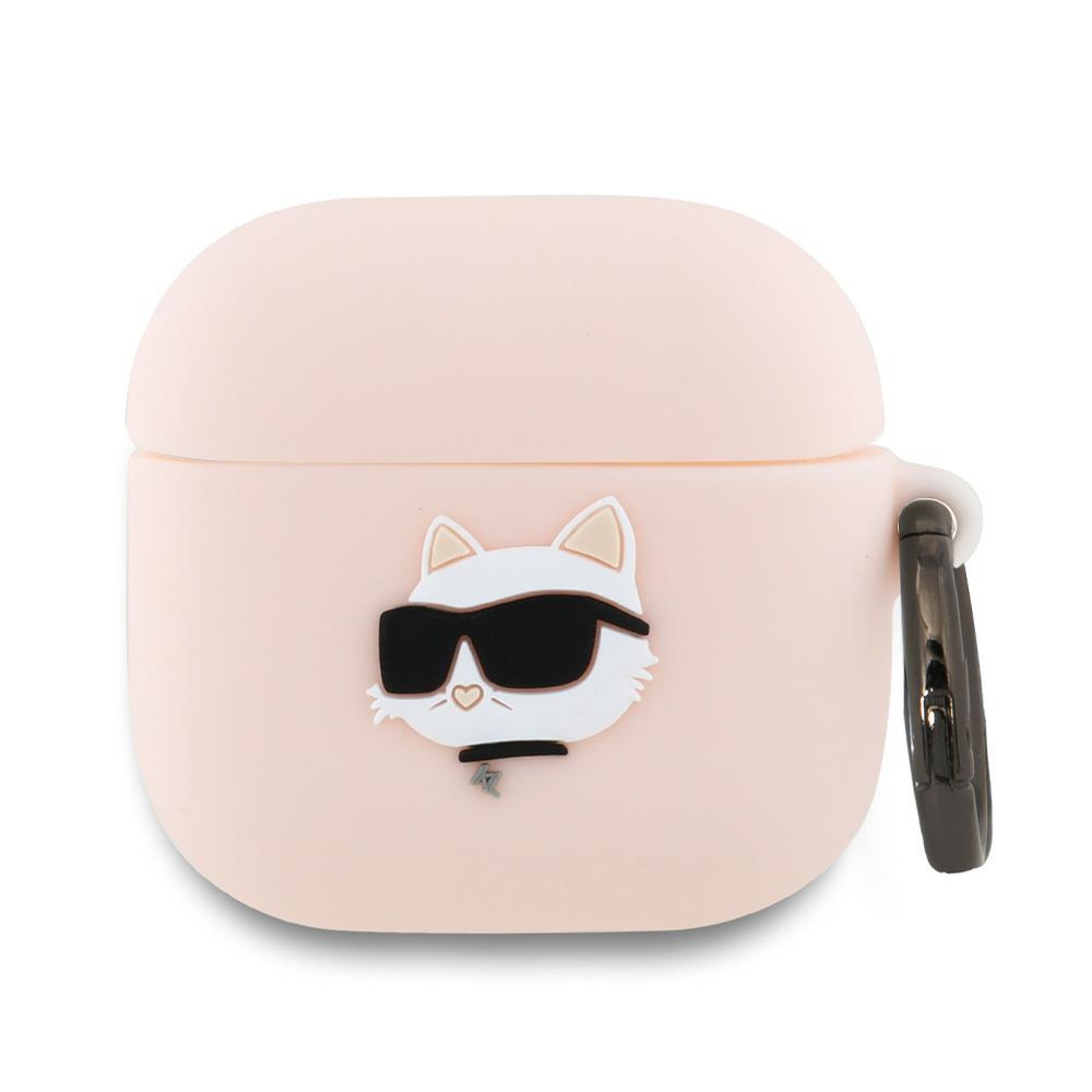 Калъф за Apple AirPods 4 - Karl Lagerfeld Silicone Choupette Head 3D (KLA4RUNCHP) - Розов