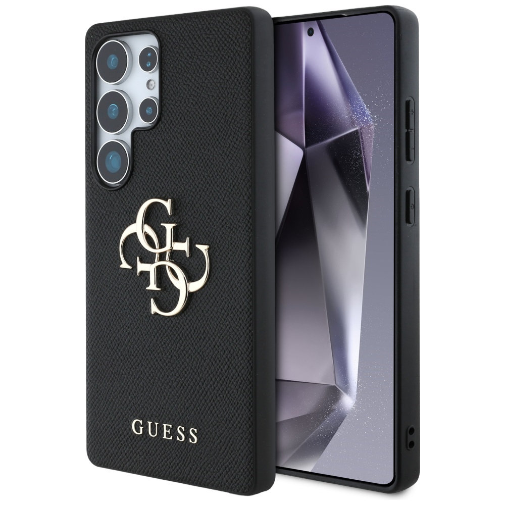 Калъф за Samsung Galaxy S25 Ultra - Guess Hardcase 4G Grained Big and Classic Logo (GUHCS25LPGT4MBK) - Черен