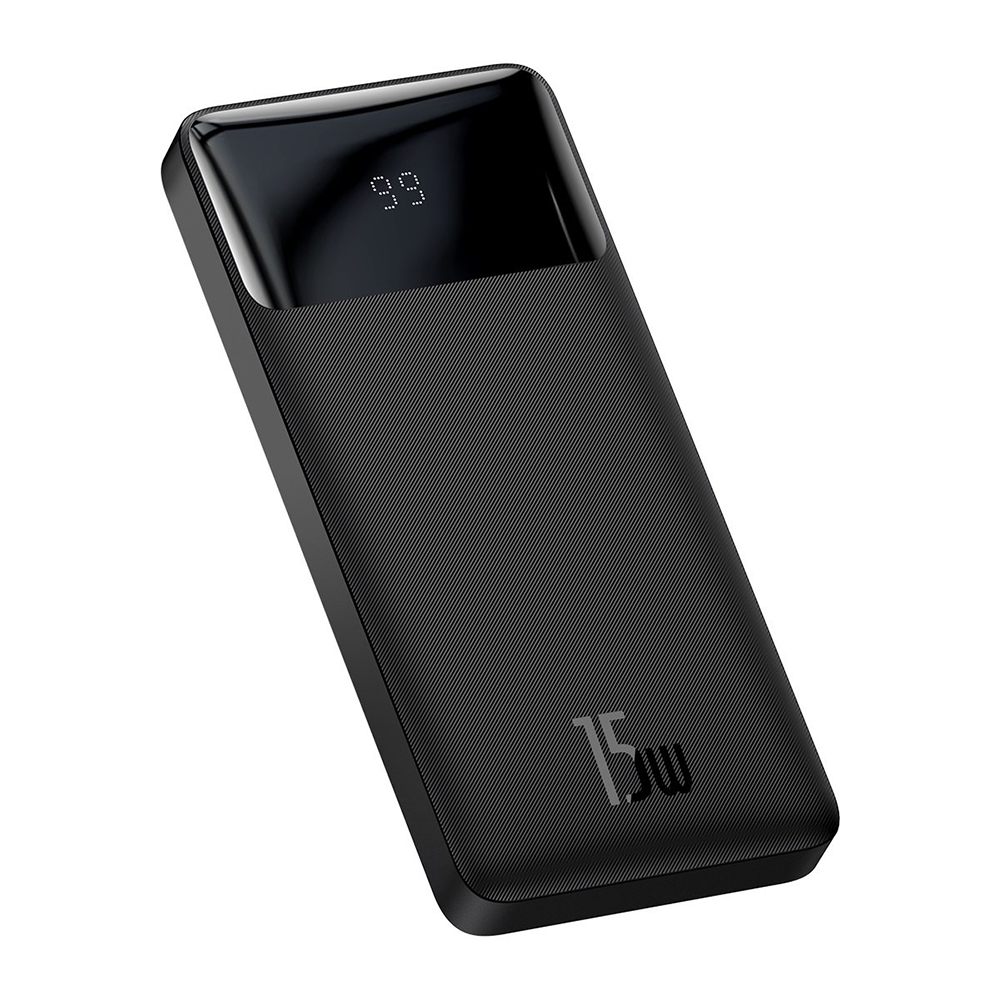 Външна батерия 10000mAh, 15W - Baseus Bipow Digital Display (PPBD050001) - Черен