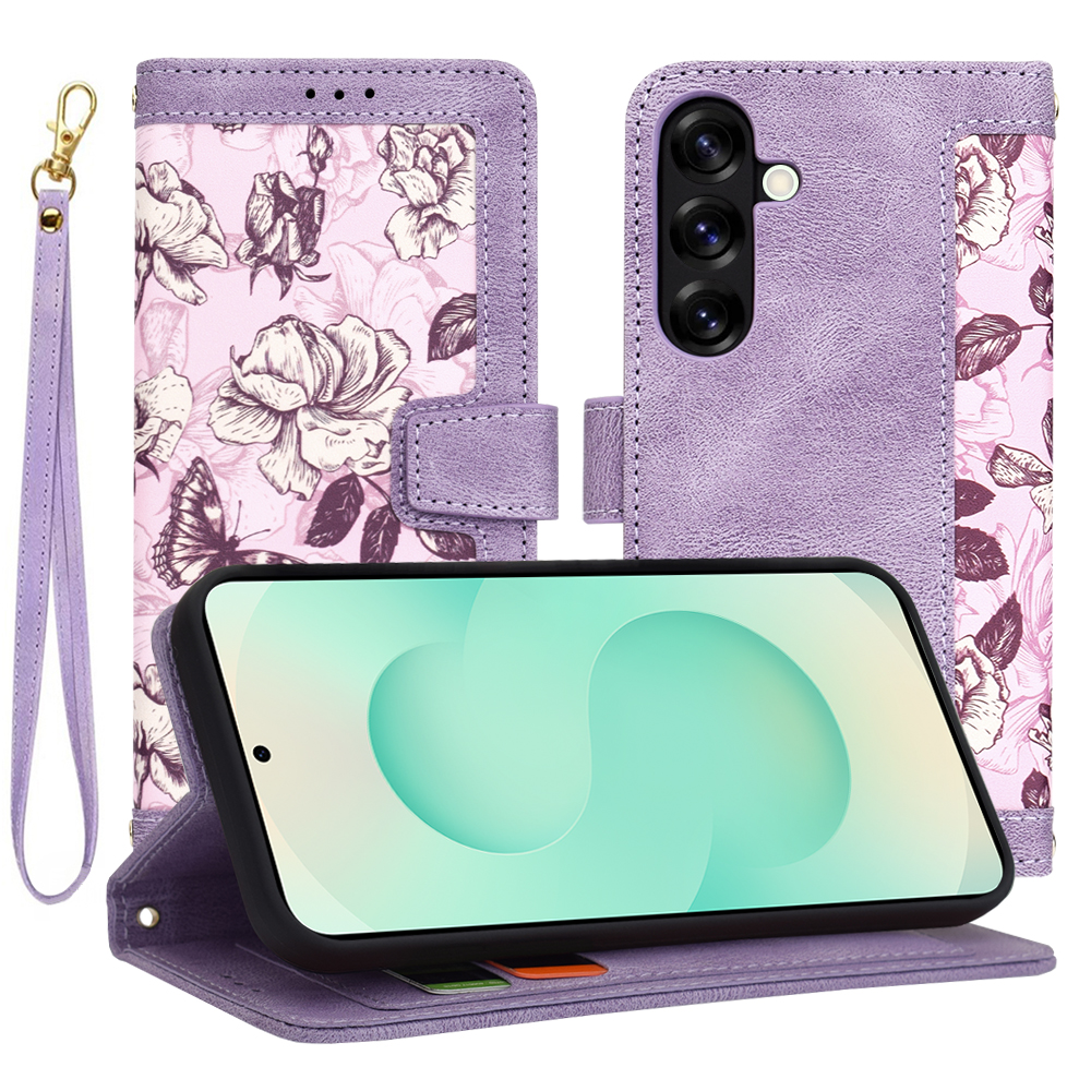 Калъф за Samsung Galaxy S25 Plus - Techsuit FlipCraft - Mysterious Лилав