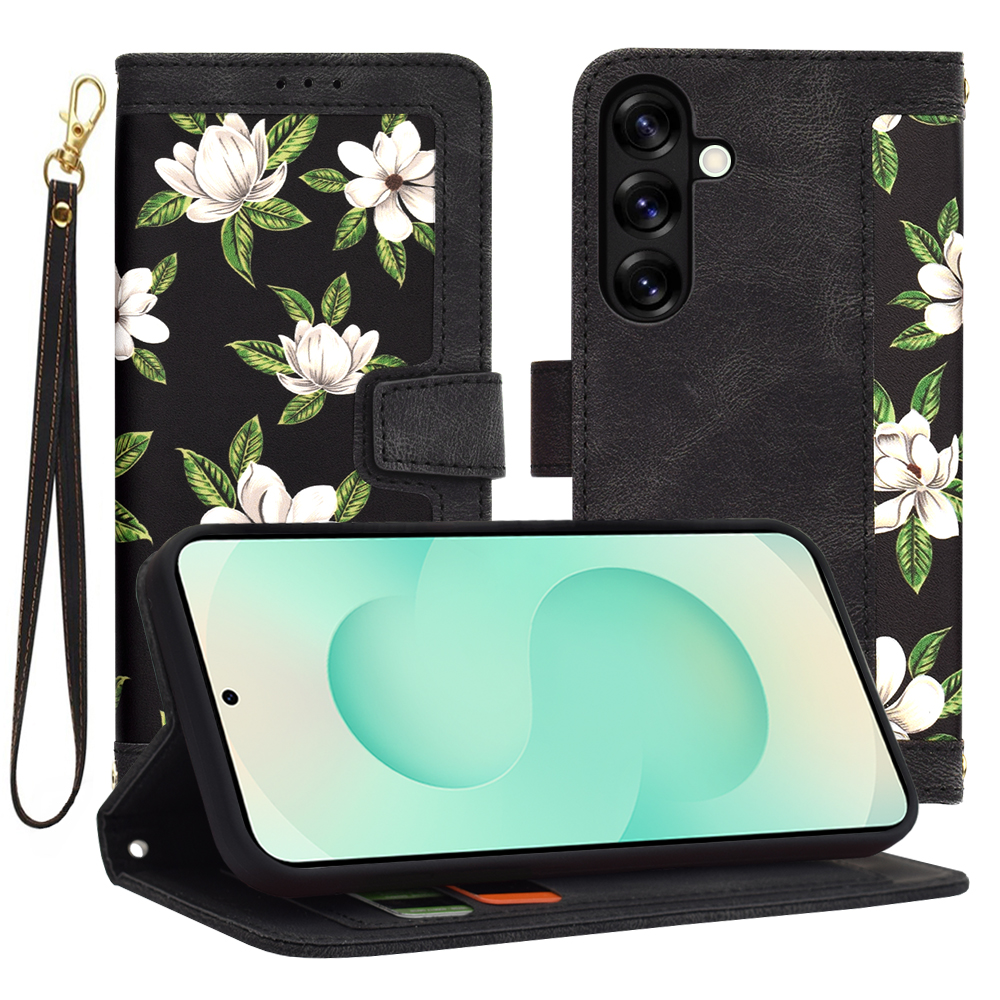 Калъф за Samsung Galaxy S25 Plus - Techsuit FlipCraft - Flowers of the Dawn