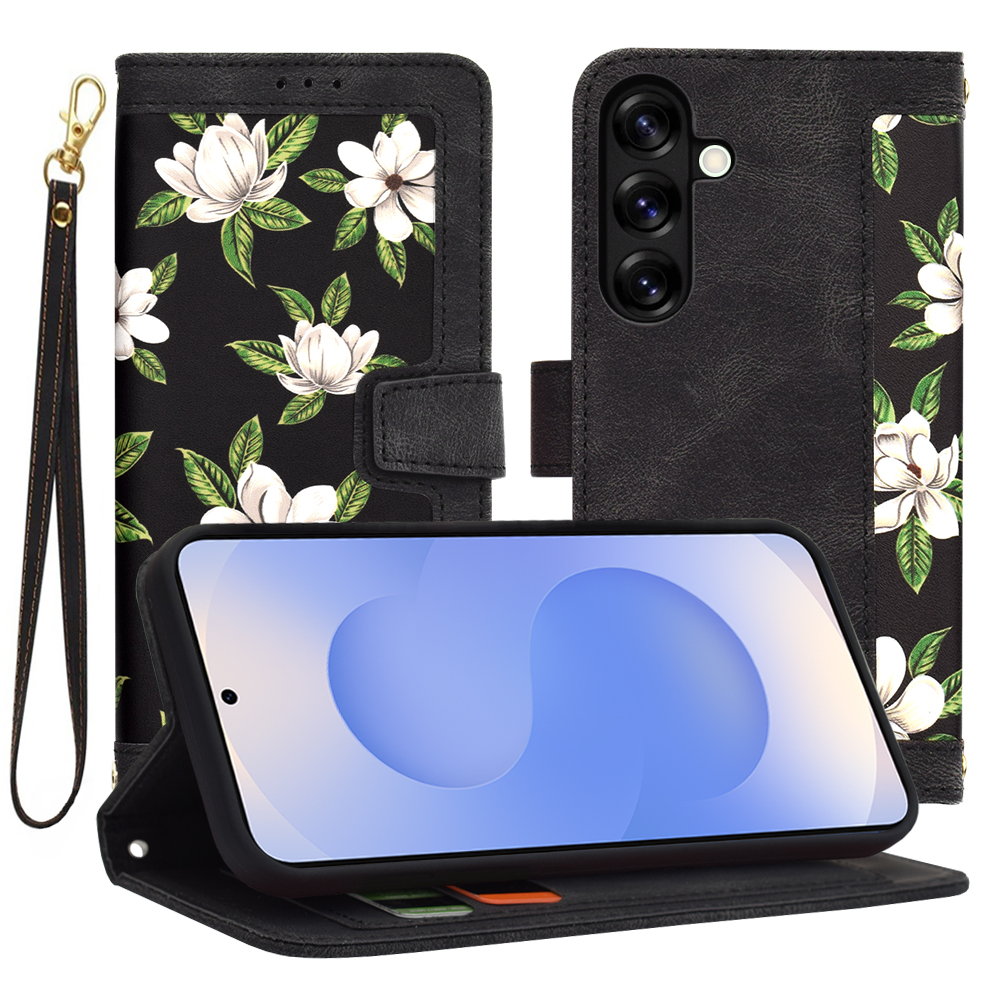 Калъф за Samsung Galaxy S25 - Techsuit FlipCraft - Flowers of the Dawn