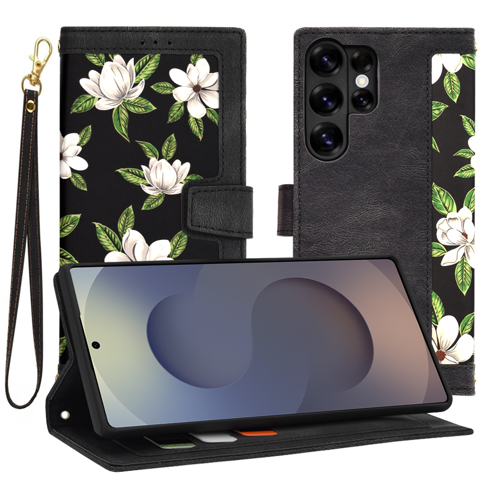 Калъф за Samsung Galaxy S25 Ultra - Techsuit FlipCraft - Flowers of the Dawn