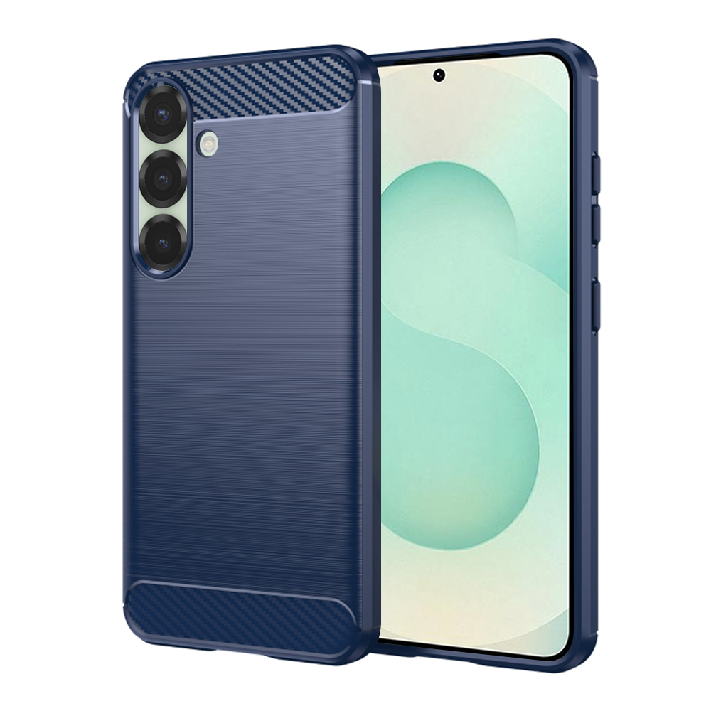 Калъф за Samsung Galaxy S25 Plus - Techsuit Carbon Silicone - Син