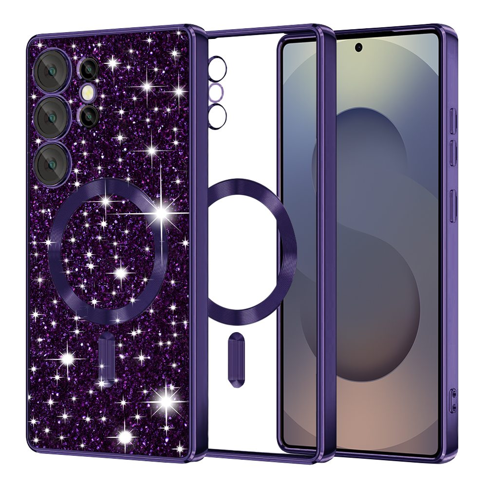 Калъф за Samsung Galaxy S25 Ultra - Techsuit Luxury Glitter MagSafe - Deep Лилав