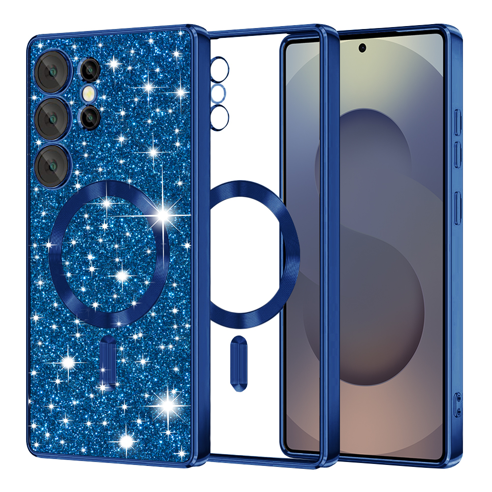 Калъф за Samsung Galaxy S25 Ultra - Techsuit Luxury Glitter MagSafe - Deep Син