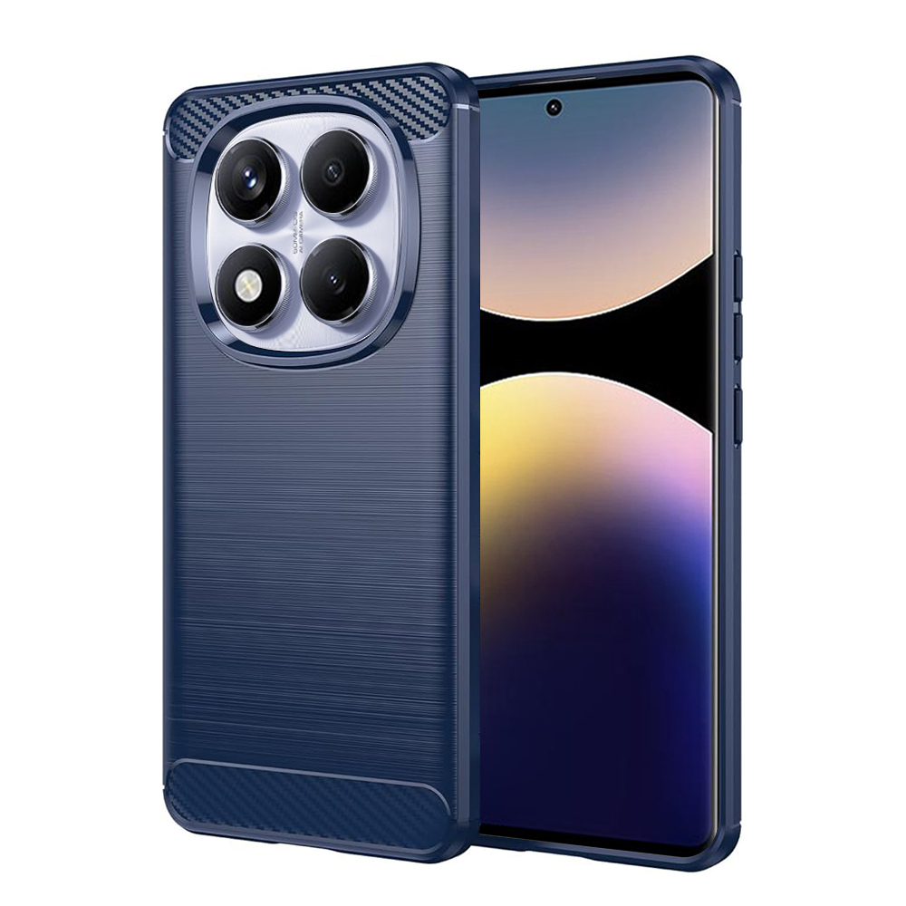 Калъф за Xiaomi Redmi Note 14 Pro 4G - Techsuit Carbon Silicone - Син