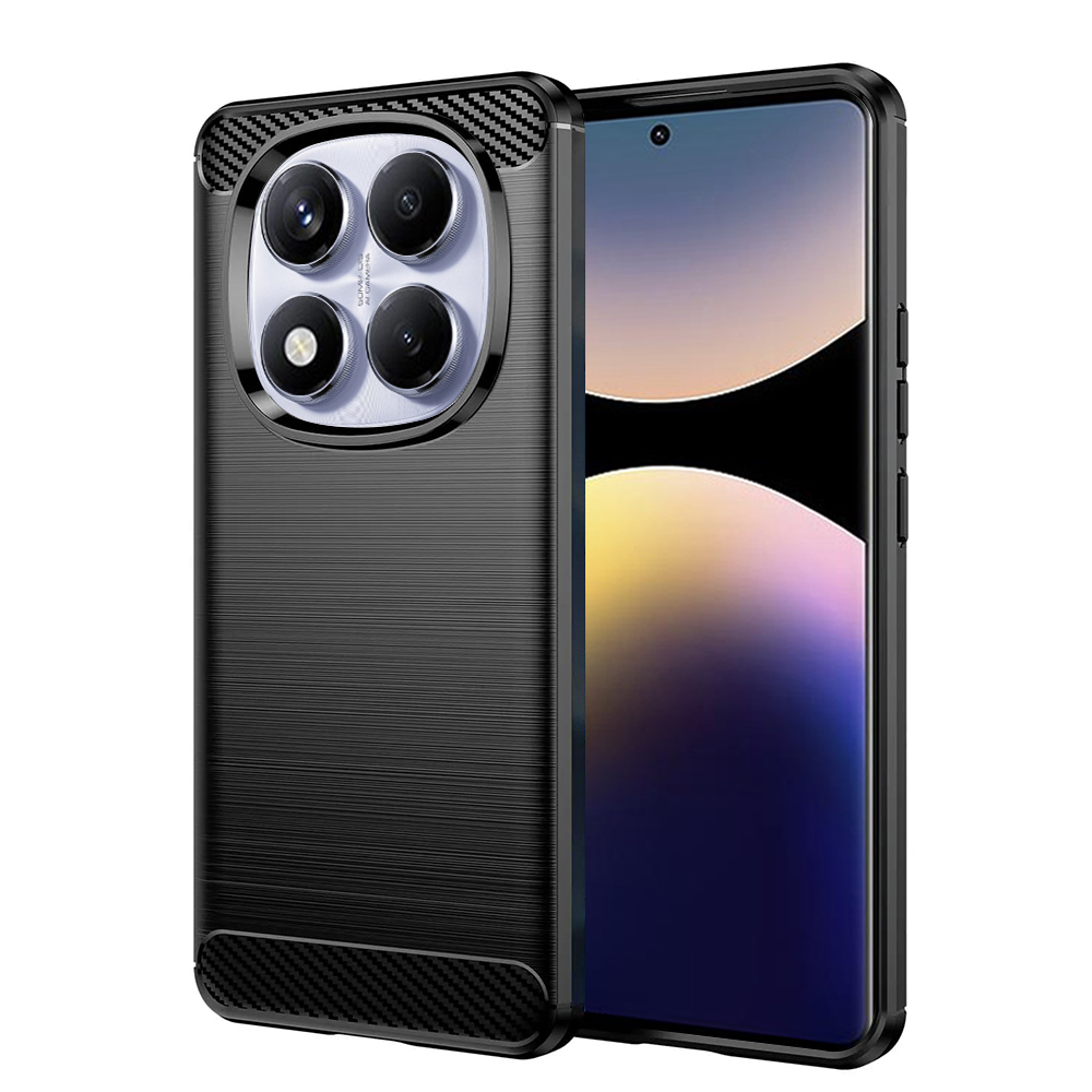Калъф за Xiaomi Redmi Note 14 Pro 4G - Techsuit Carbon Silicone - Черен