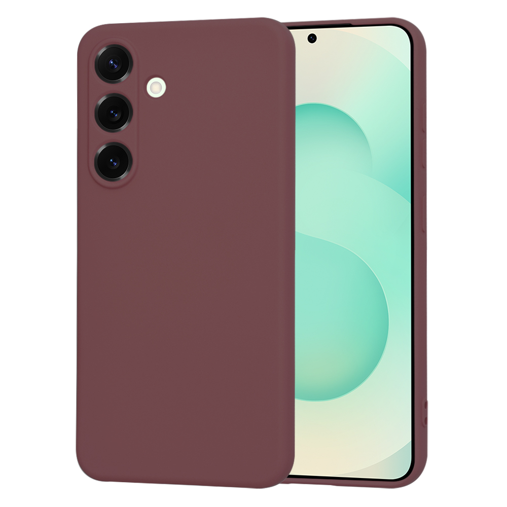 Калъф за Samsung Galaxy S25 Plus - Techsuit SoftFlex - Plum Червен