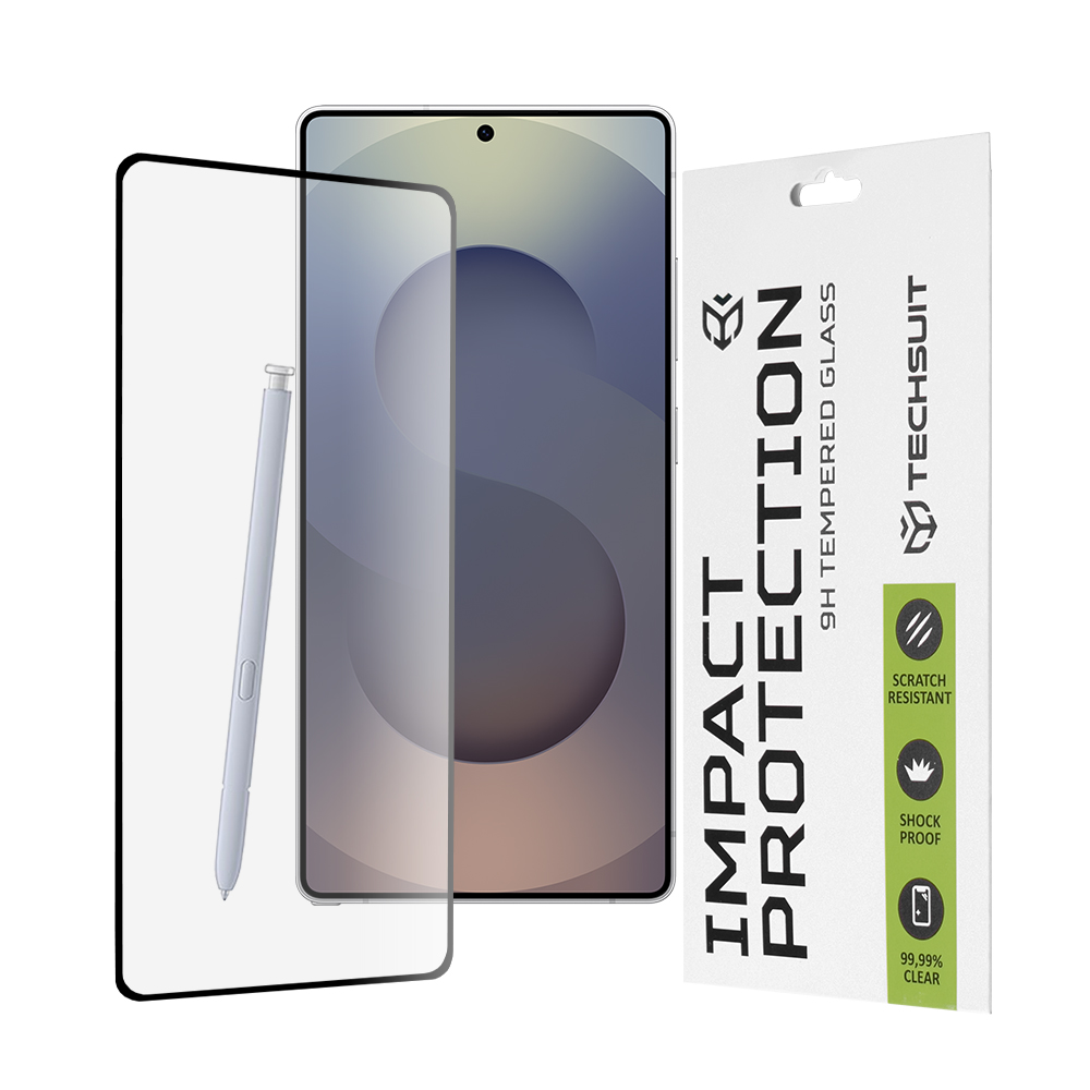 Капак за Samsung Galaxy S25 Ultra - Techsuit 111D Full Cover / Full Glue Glass - Черен