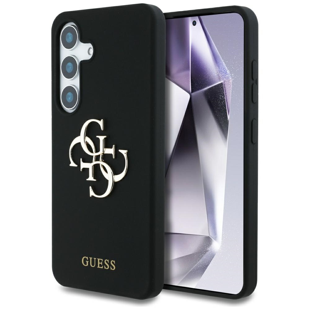 Чантичка за Samsung Galaxy S25 - Guess Silicone 4G Big Metal Logo (GUHCS25SS4SMDK) - Черна