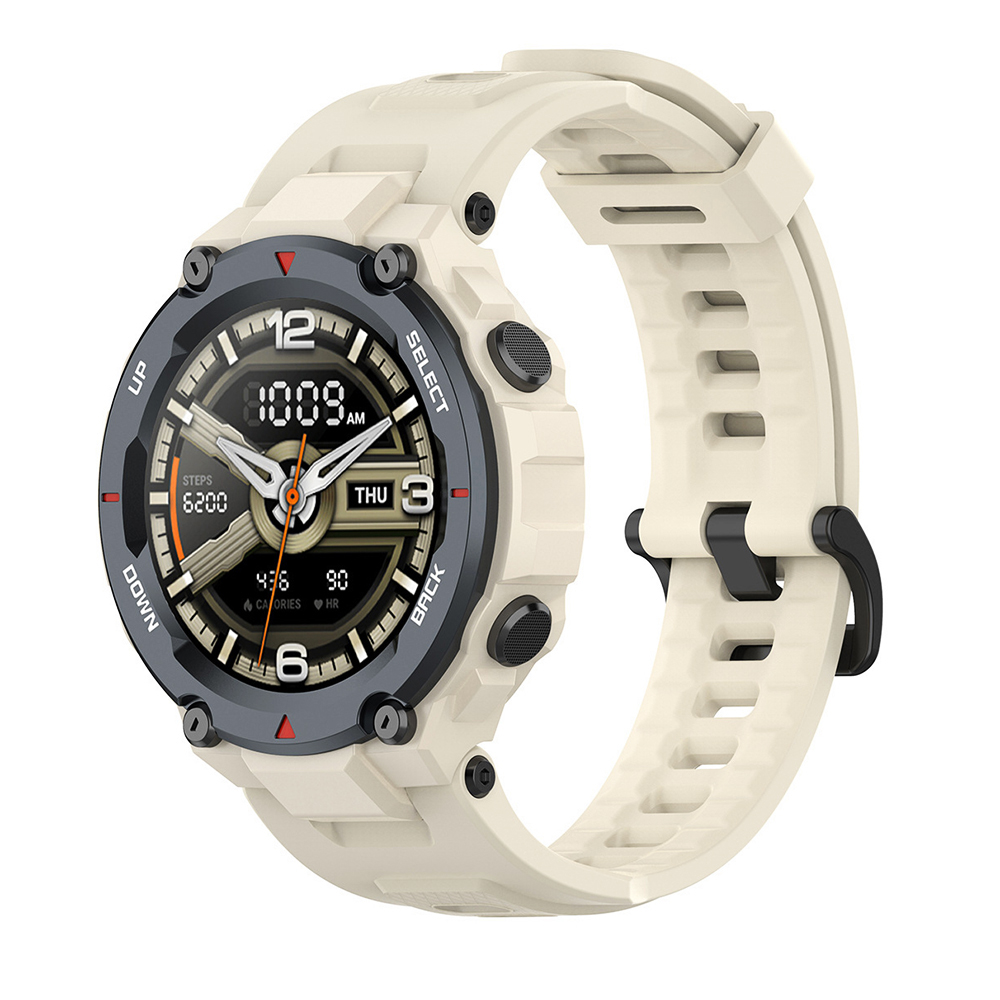 Каишка за Amazfit T-Rex / T-Rex Pro - Techsuit Каишка за часовник (W067) - кремаво бяло