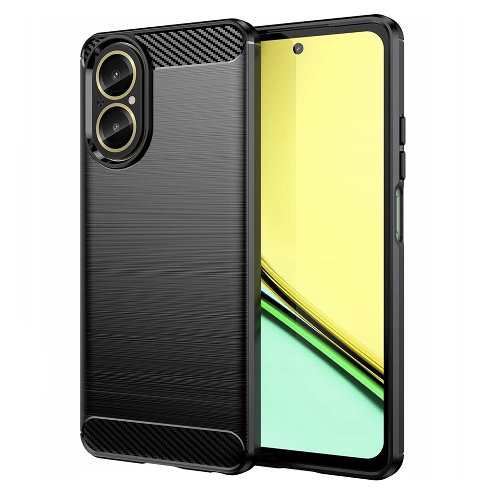 Калъф за Realme C67 4G - Techsuit Carbon Silicone - Черен