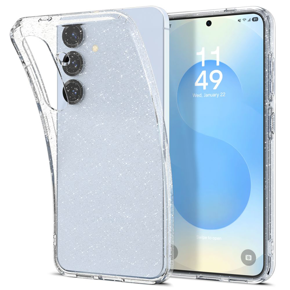 Калъфи за Samsung Galaxy S25 Plus - Spigen Liquid Crystal Glitter (ACS08976) - Crystal Quartz