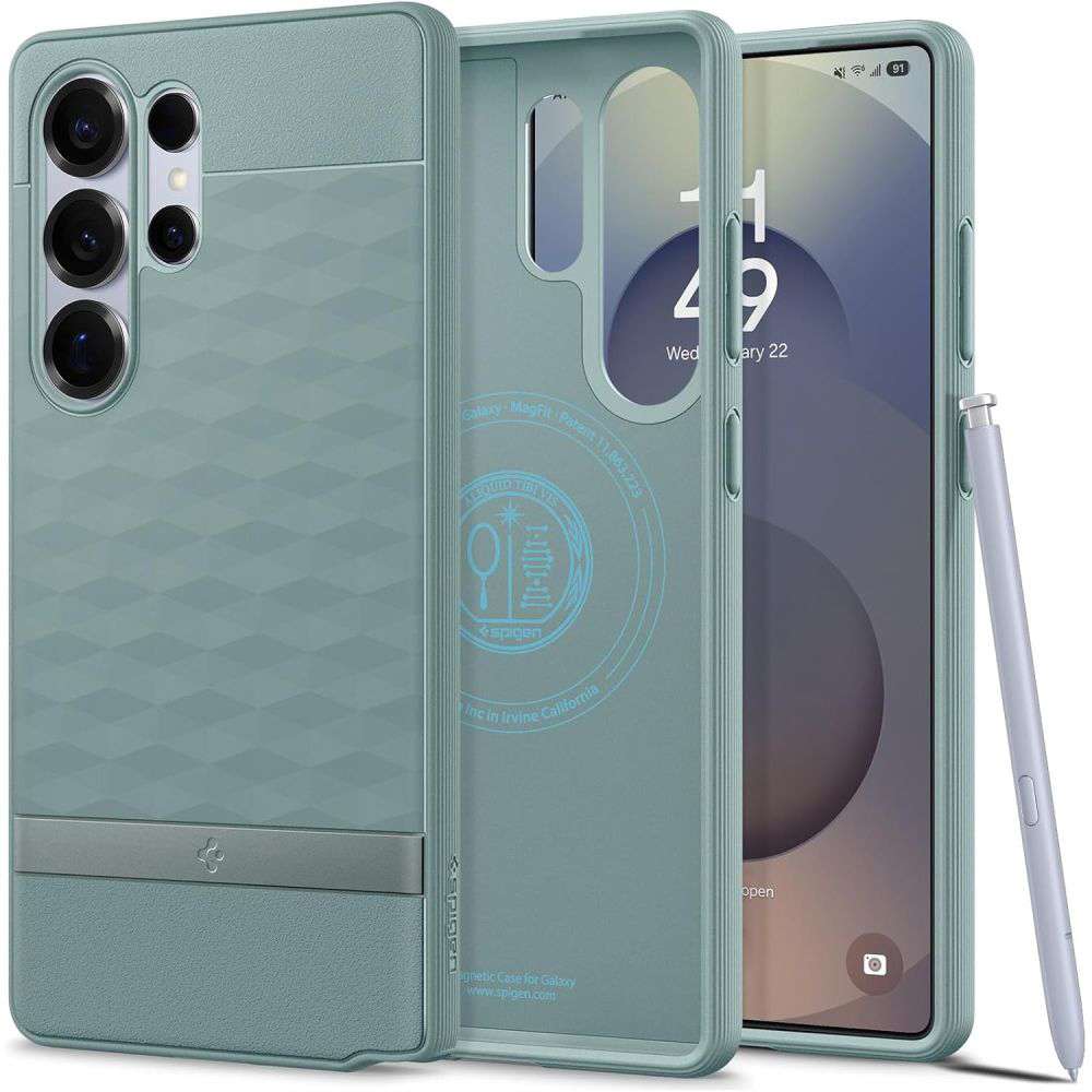 Калъф за Samsung Galaxy S25 Ultra - Spigen Caseology Parallax MagSafe (ACS09053) - Sage Зелен