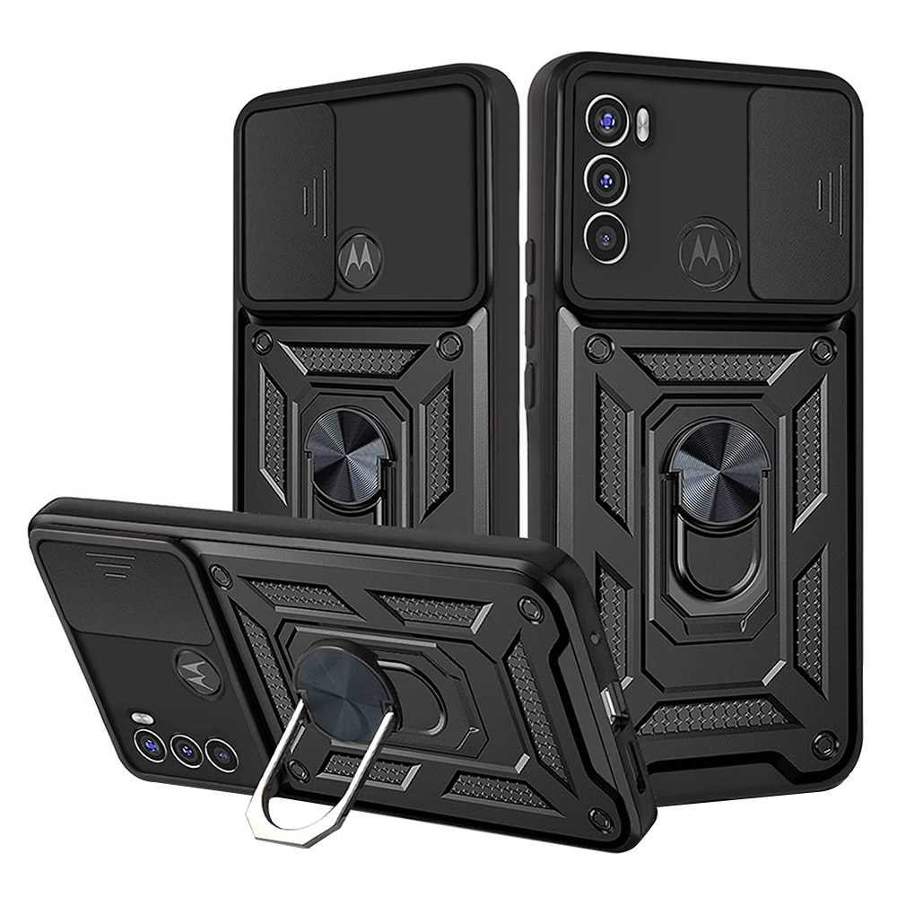 Калъф за Motorola Moto G71 5G - Techsuit CamShield Series - Черен