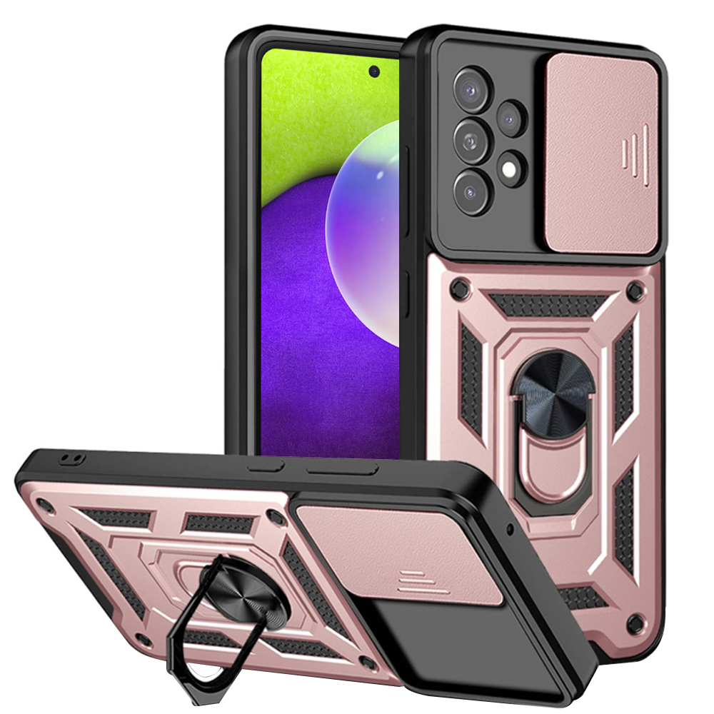 Калъф за Samsung Galaxy A52 4G / A52 5G / A52s 5G - Techsuit CamShield Series - Розово злато