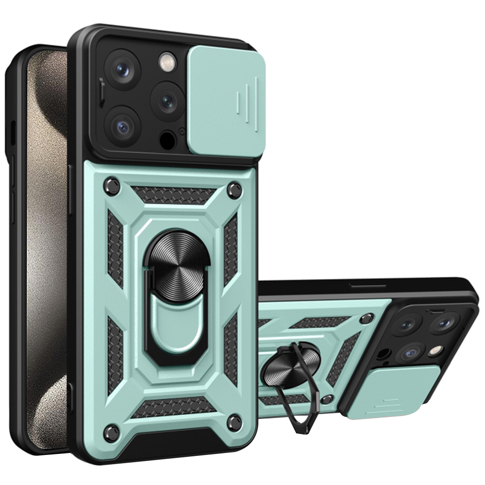 Калъф за iPhone 15 Pro - Techsuit CamShield Series - Зелен