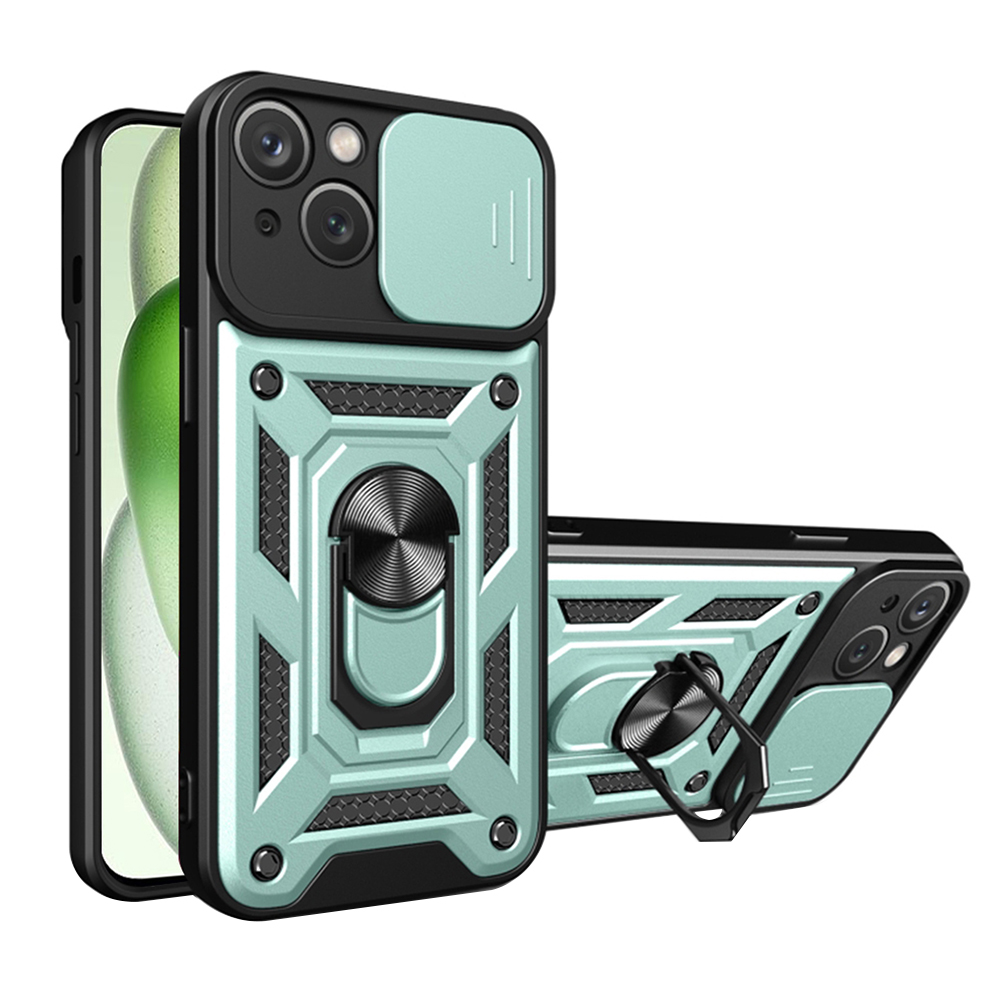 Калъф за iPhone 15 Plus - Techsuit CamShield Series - Зелен