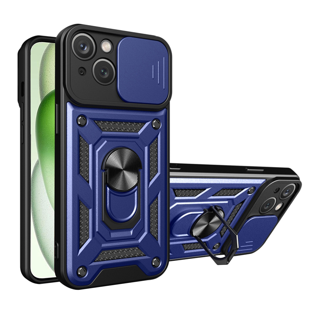 Калъф за iPhone 15 Plus - Techsuit CamShield Series - Син