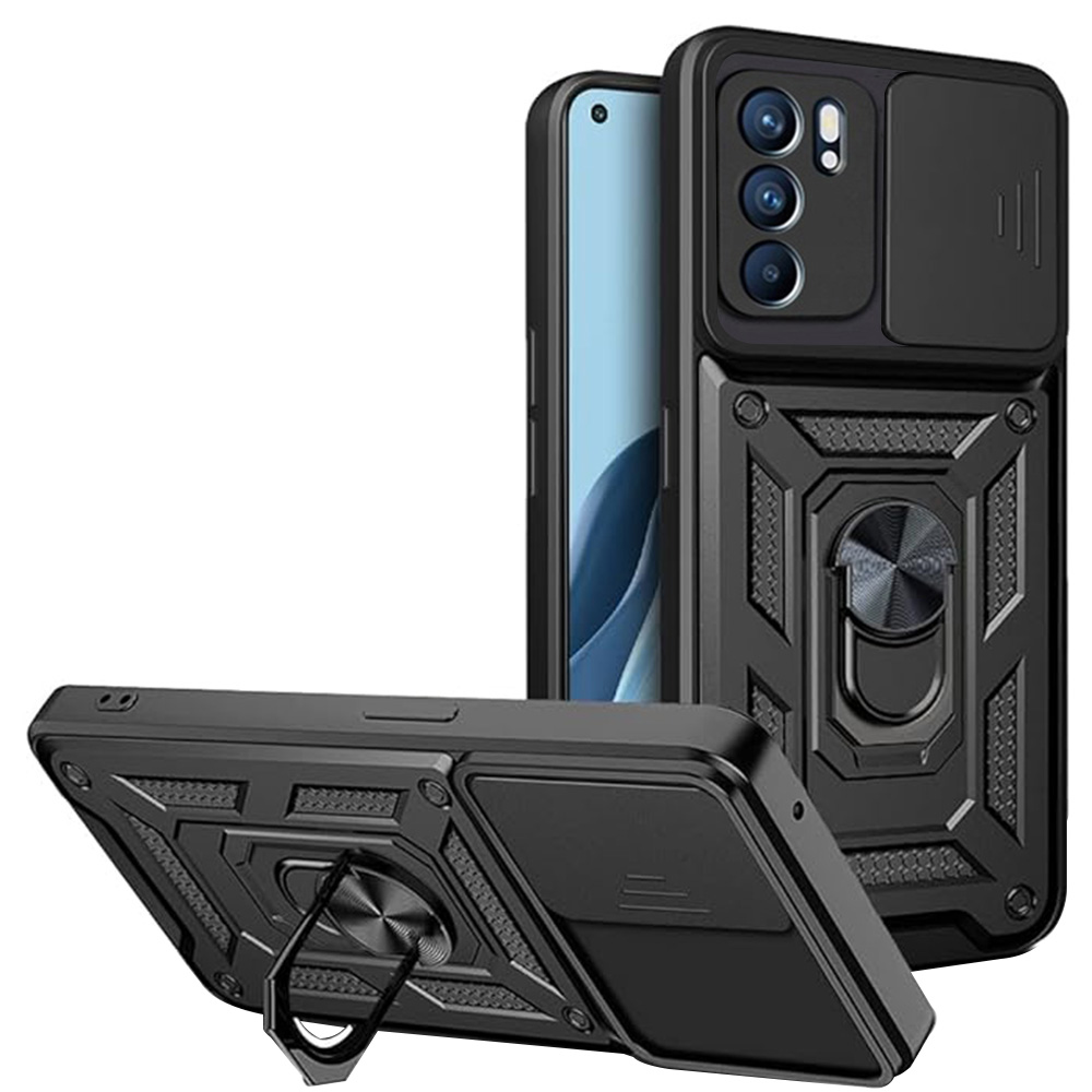 Калъф за Oppo Reno6 5G - Techsuit CamShield Series - Черен