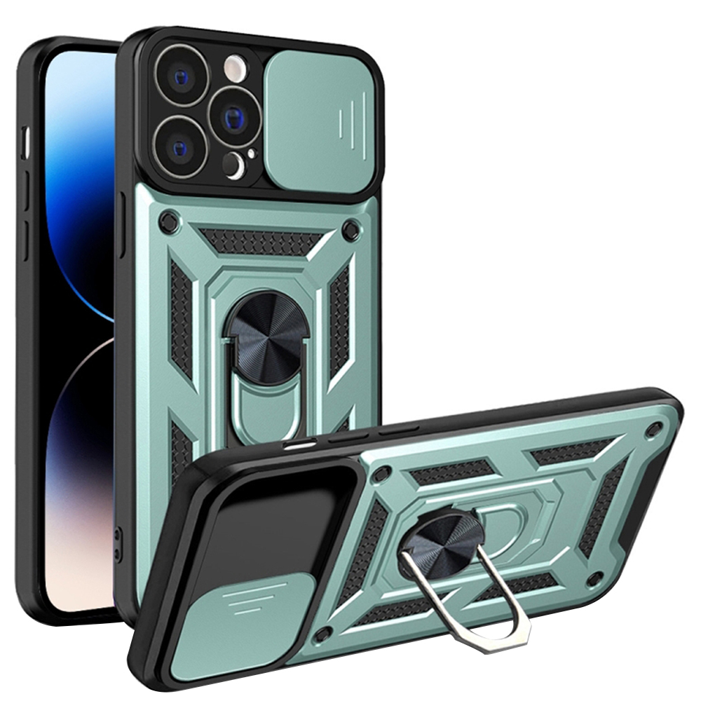 Калъф за iPhone 14 Pro - Techsuit CamShield Series - Зелен