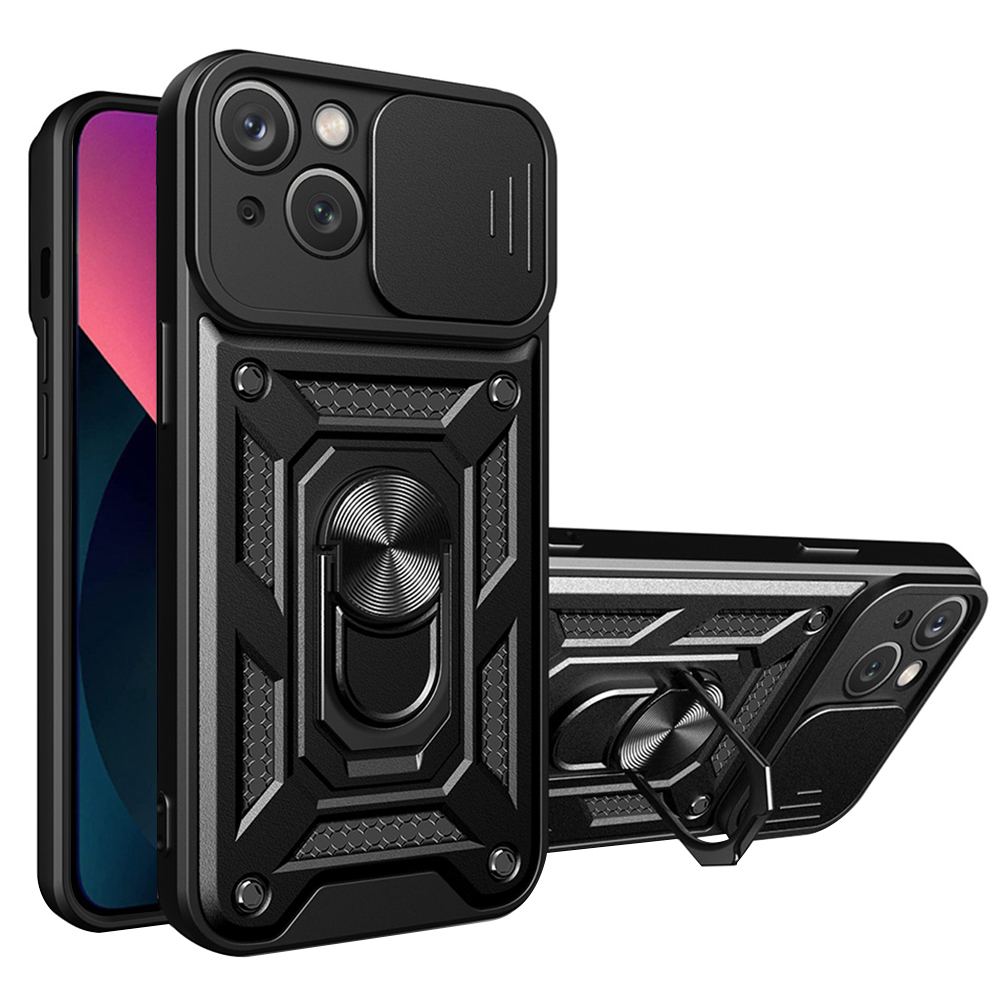 Калъф за iPhone 14 - Techsuit CamShield Series - Черен