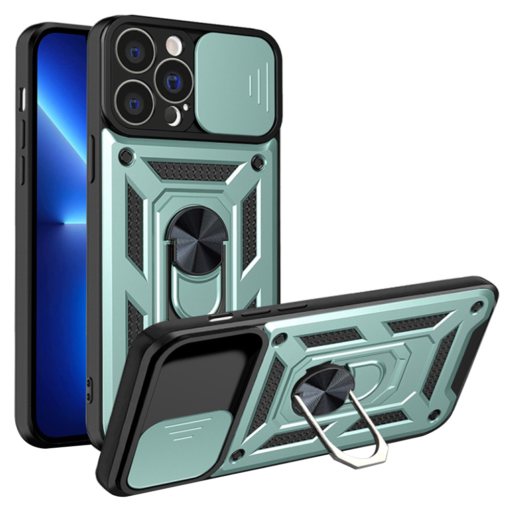 Калъф за iPhone 13 Pro - Techsuit CamShield Series - Зелен