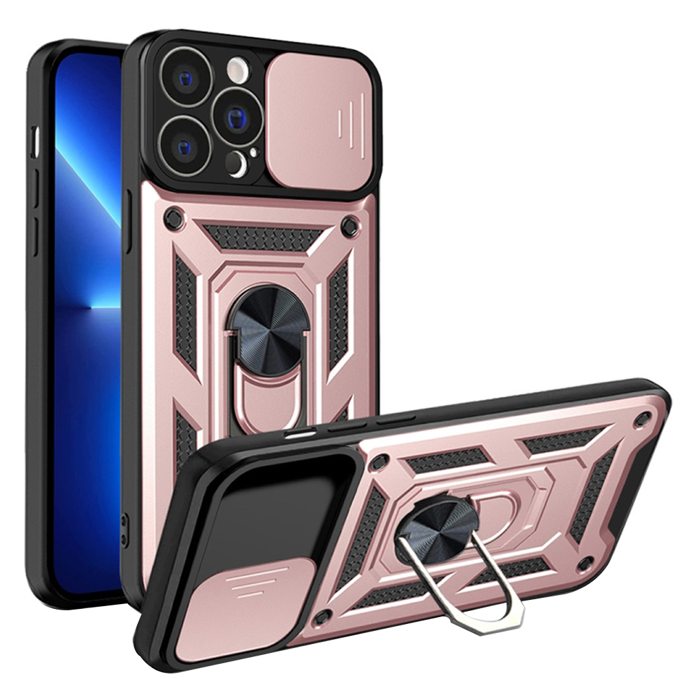 Калъф за iPhone 13 Pro - Techsuit CamShield Series - Розово злато