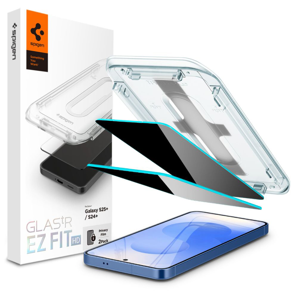 Капак за Samsung Galaxy S24 Plus / S25 Plus (комплект 2) - Spigen Glas.tR EZ FIT HD (AGL09307) - Поверителност