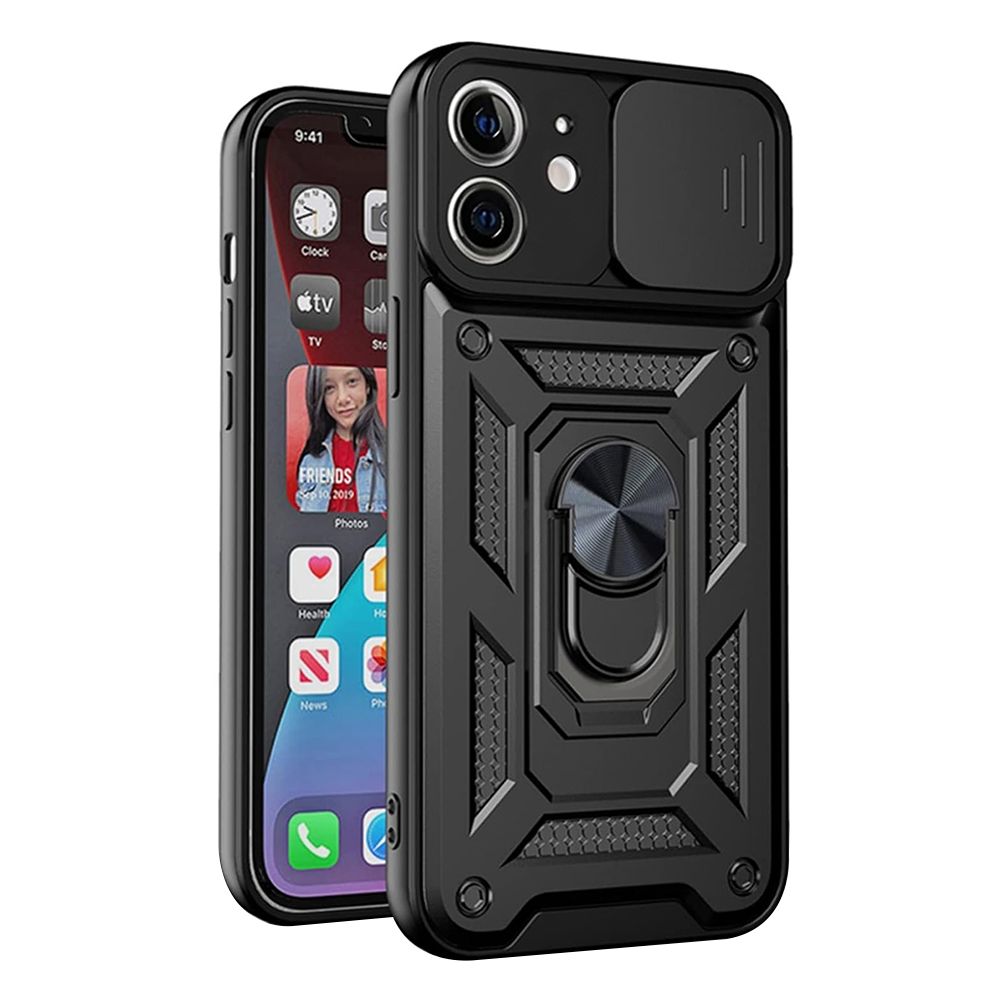 Калъф за iPhone 12 mini - Techsuit CamShield Series - Черен