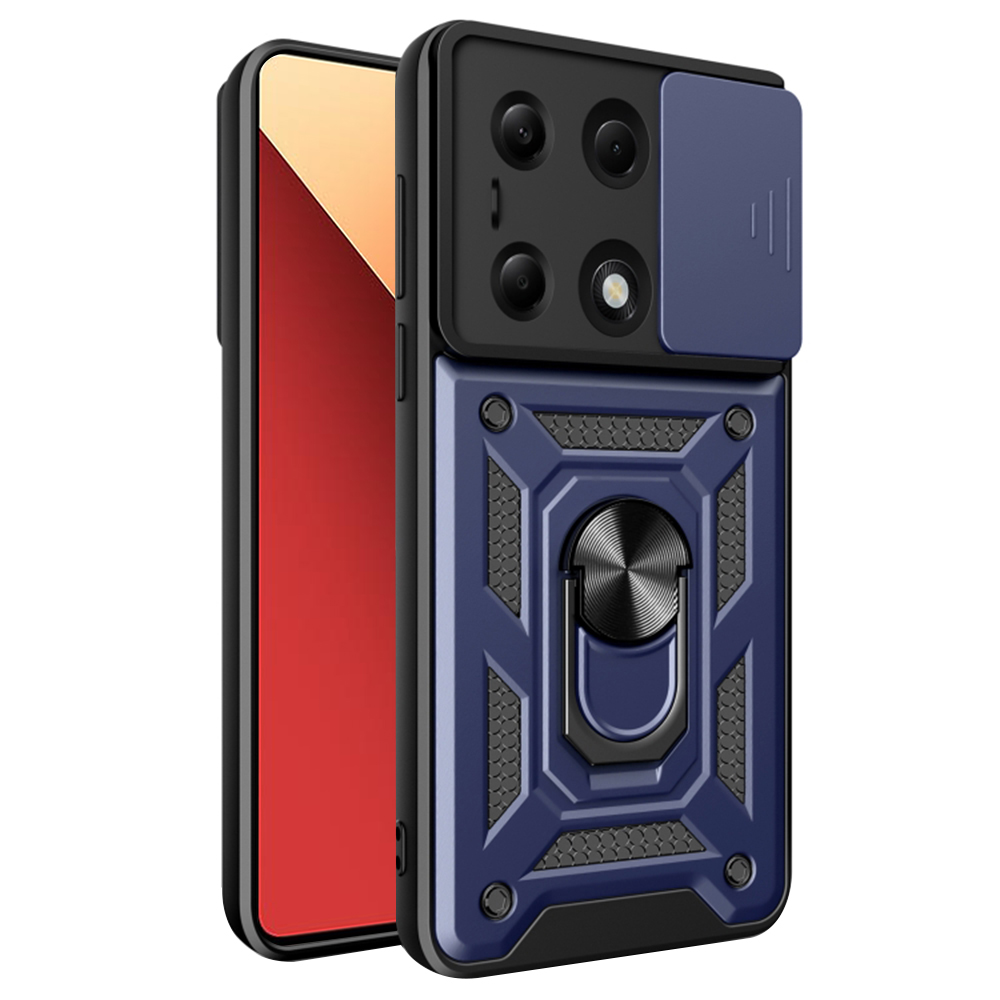 Калъф за Xiaomi Redmi Note 13 Pro 4G / Poco M6 Pro 4G / Note 14S 4G - Techsuit CamShield Series - Син