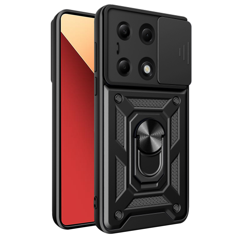 Калъф за Xiaomi Redmi Note 13 Pro 4G / Poco M6 Pro 4G / Note 14S 4G - Techsuit CamShield Series - Черен