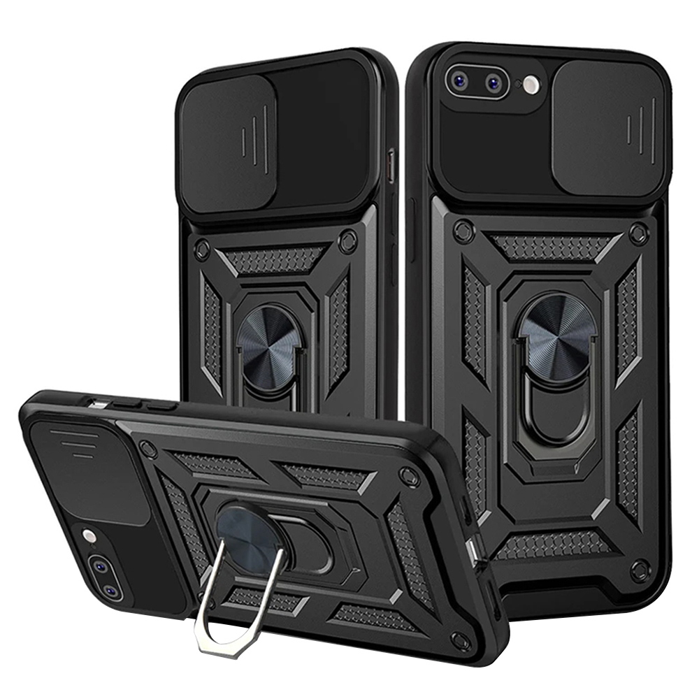 Калъф за iPhone 7 Plus / iPhone 8 Plus - Techsuit CamShield Series - Черен