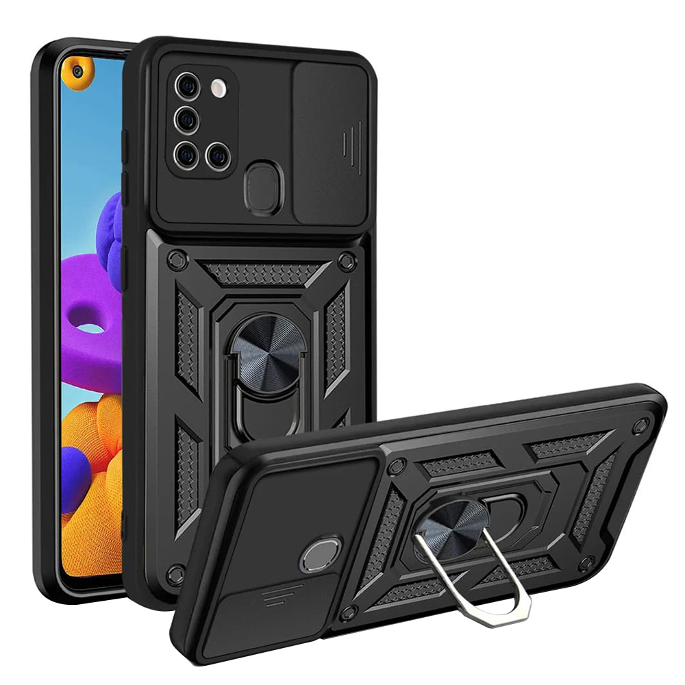 Калъф за Samsung Galaxy A21s - Techsuit CamShield Series - Черен