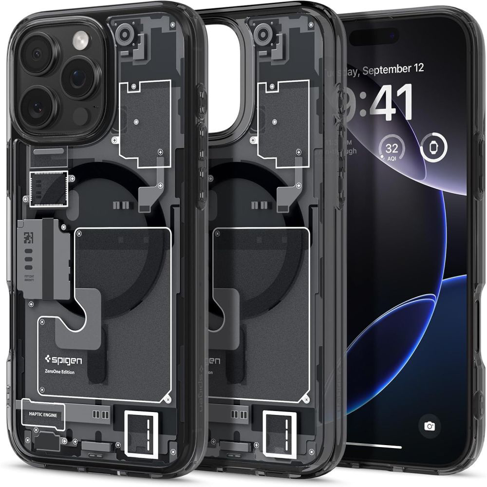 Калъф за iPhone 16 Pro - Spigen Ultra Hybrid Zero One MagSafe (ACS08135) - Черен мат