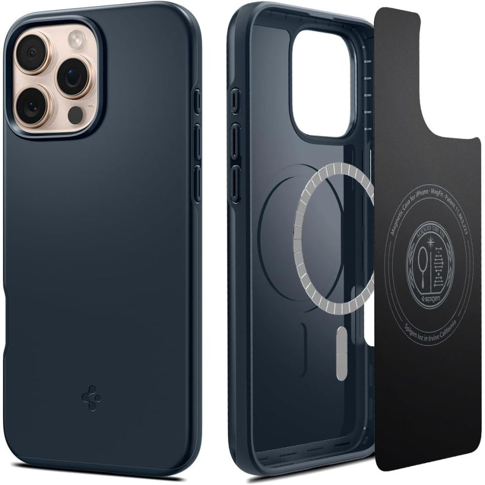 Калъф за iPhone 16 Pro Max - Spigen Thin Fit MagSafe (ACS07980) - Metal Slate