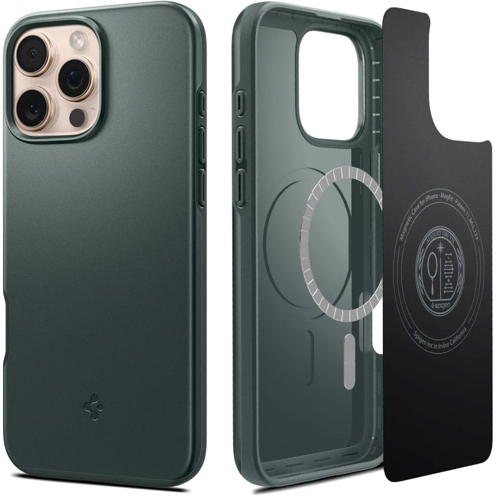 Калъф за iPhone 16 Pro Max - Spigen Thin Fit MagSafe (ACS07981) - Abyss Зелен