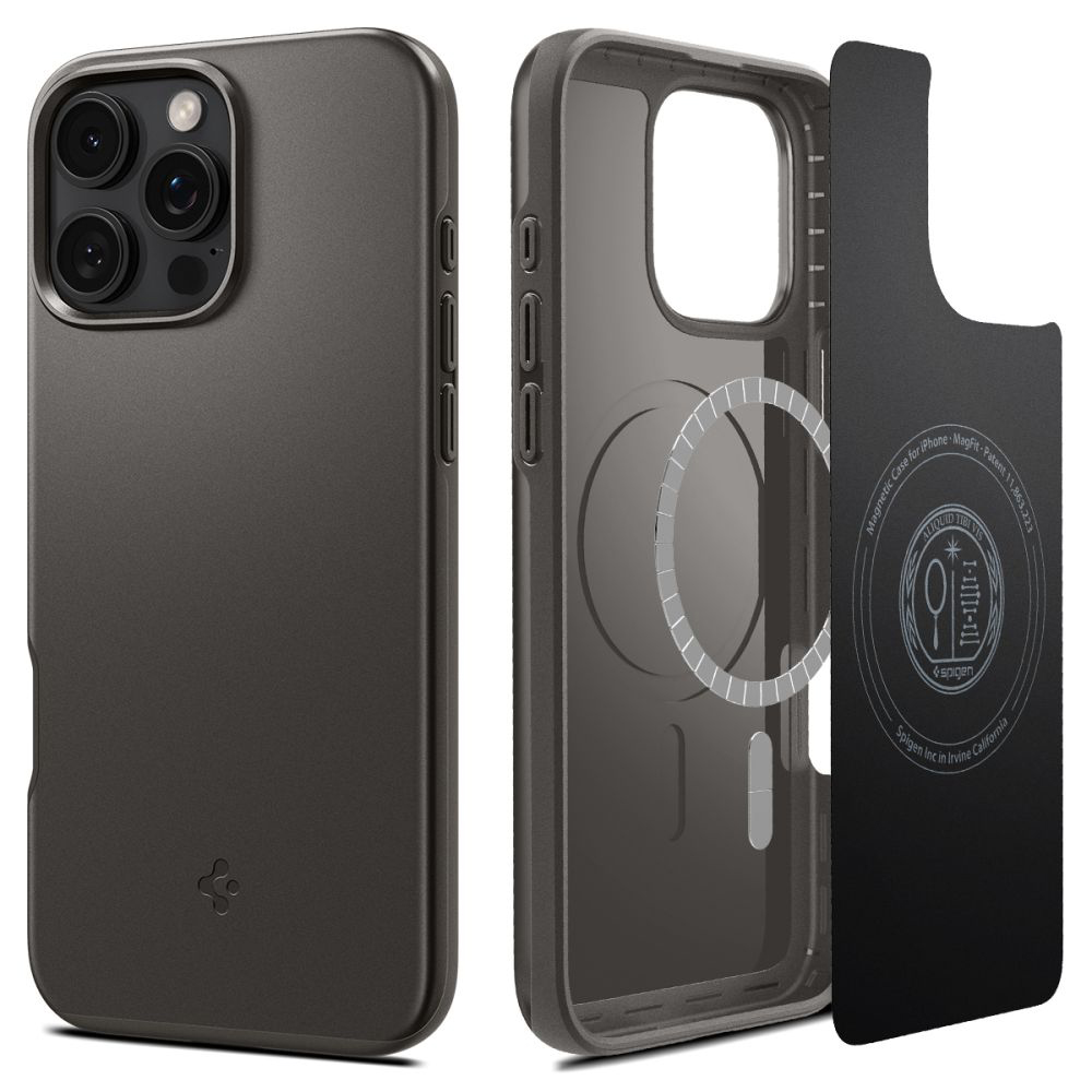 Калъф за iPhone 16 Pro Max (ACS07979) - Spigen Thin Fit MagSafe - Gunmetal