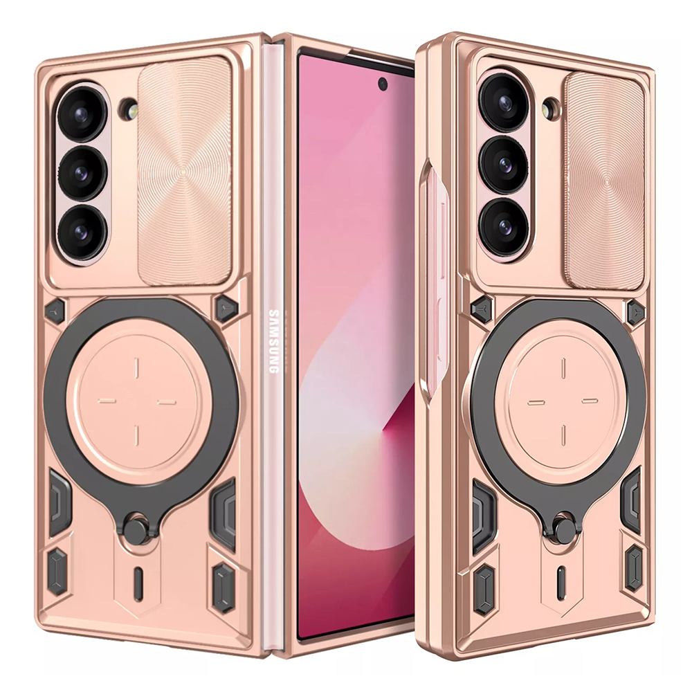 Калъф за Samsung Galaxy Z Fold6 - Techsuit CamGuard Pro - Розово злато