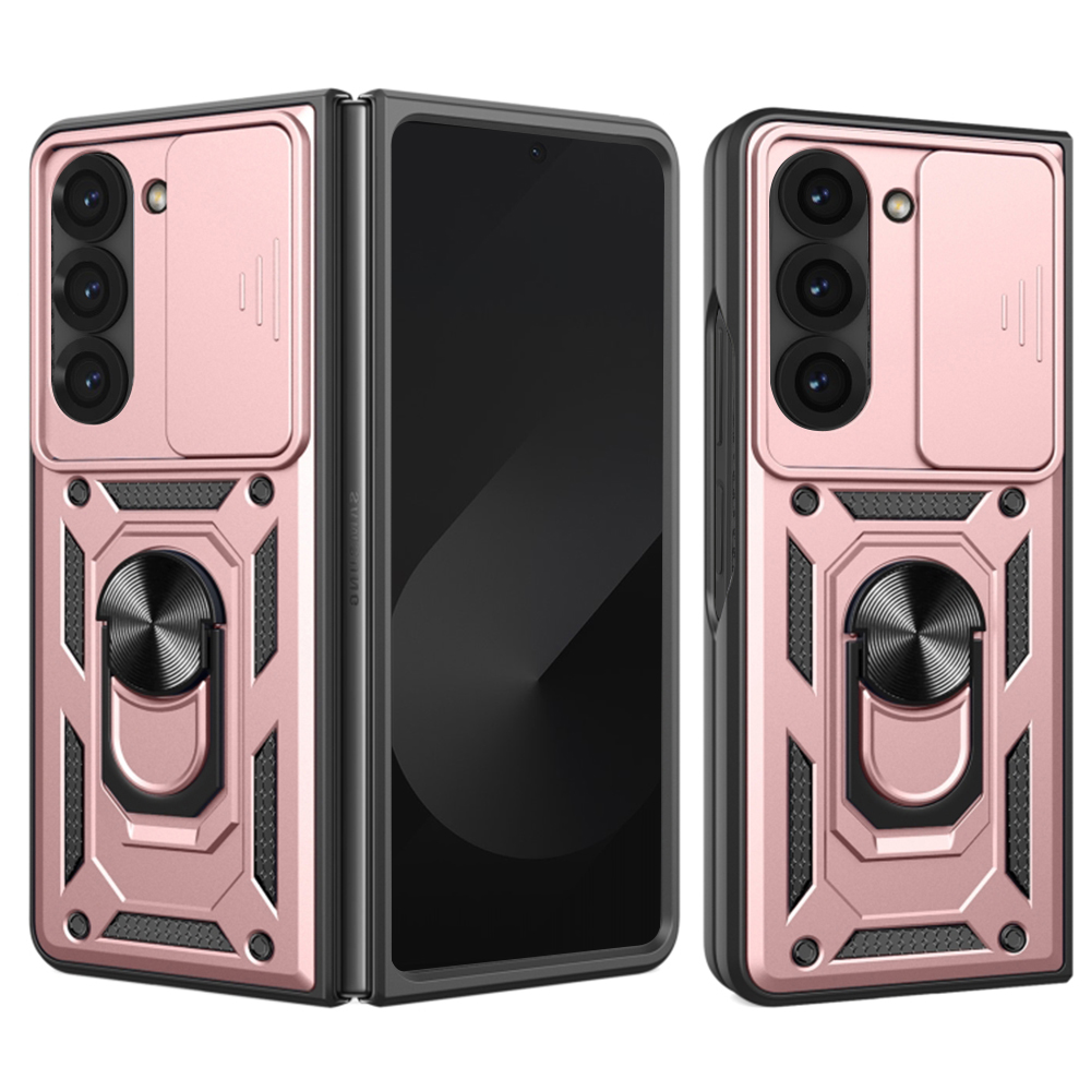 Калъф за Samsung Galaxy Z Fold6 - Techsuit CamShield Series - Розово злато