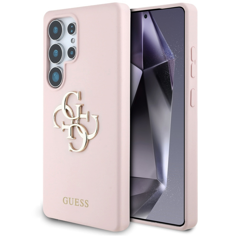 Калъф за Samsung Galaxy S25 Ultra - Guess Silicone 4G Big Metal Logo (GUHCS25LS4SMDP) - Розов