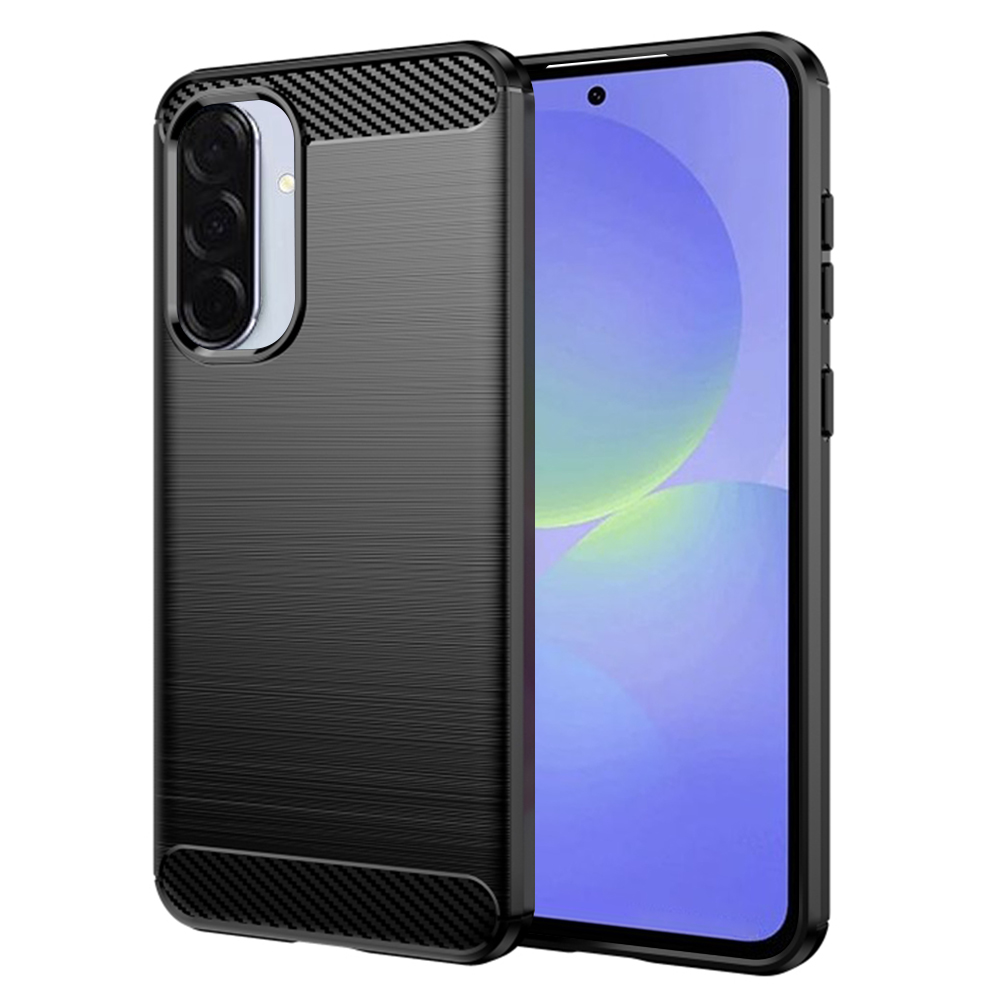 Калъф за Samsung Galaxy A36 5G / A56 5G - Techsuit Carbon Silicone - Черен