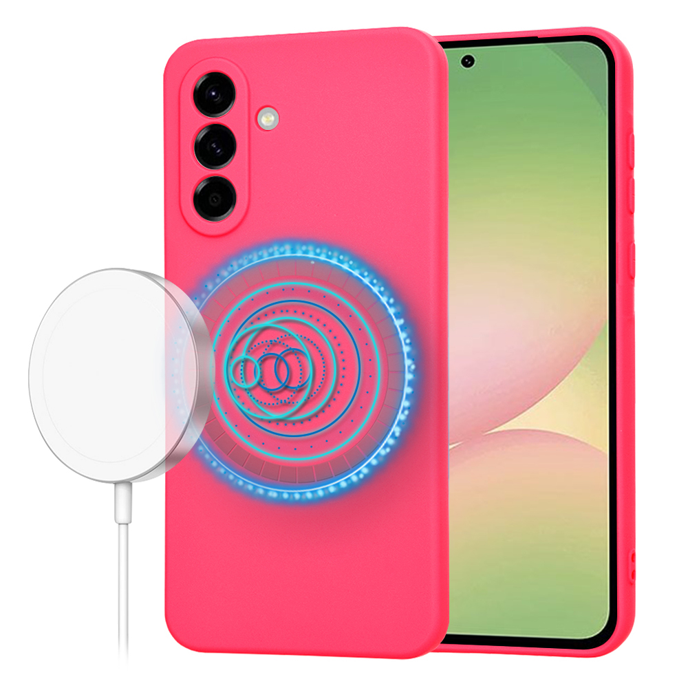 Калъф за Samsung Galaxy A56 5G - Techsuit SoftFlex MagSafe - Hot Розов
