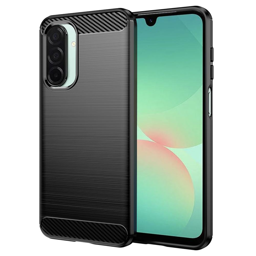 Калъф за Samsung Galaxy A26 5G - Techsuit Carbon Silicone - Черен