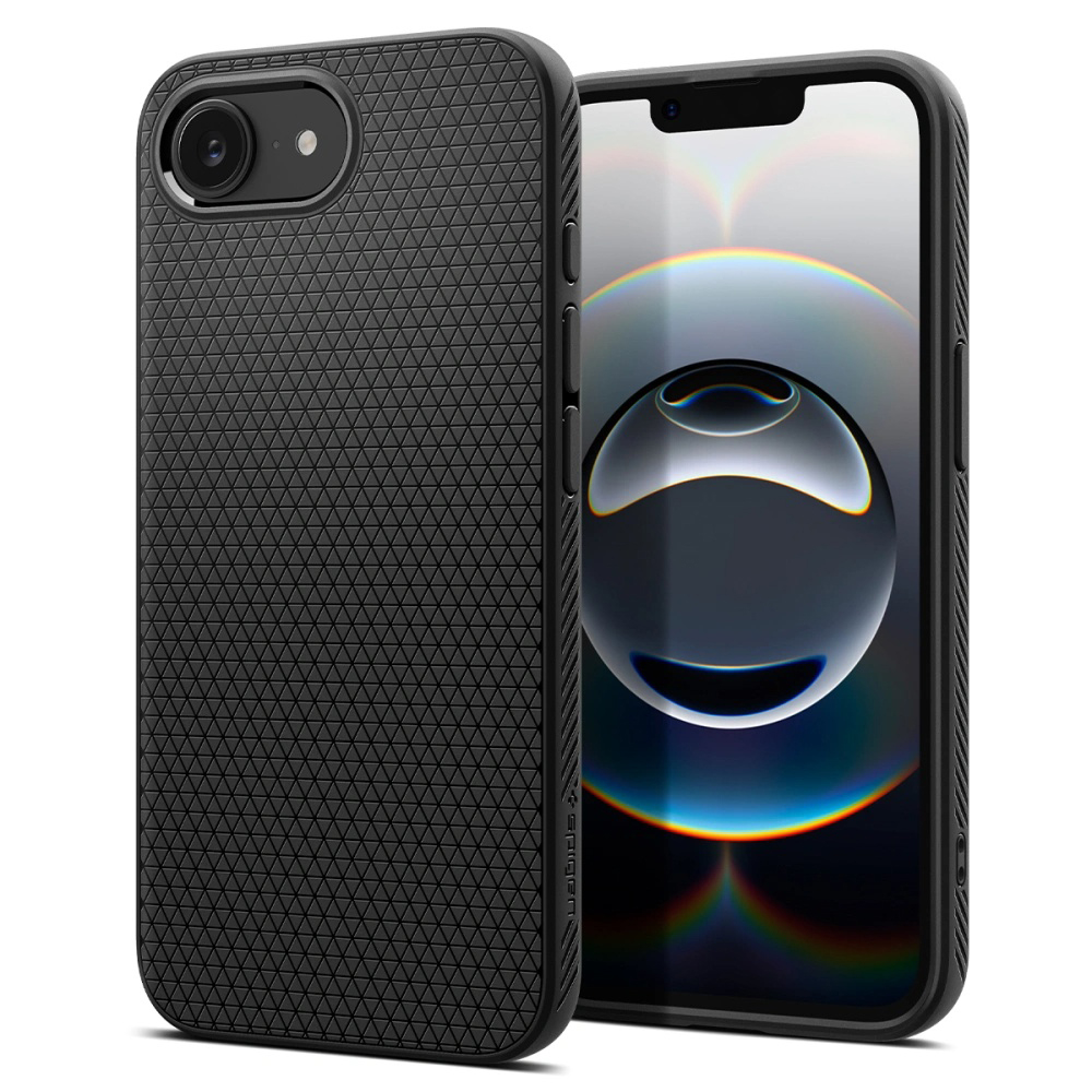 Калъф за iPhone 16e / iPhone 17e - Spigen Liquid Air (ACS09161) - черен мат